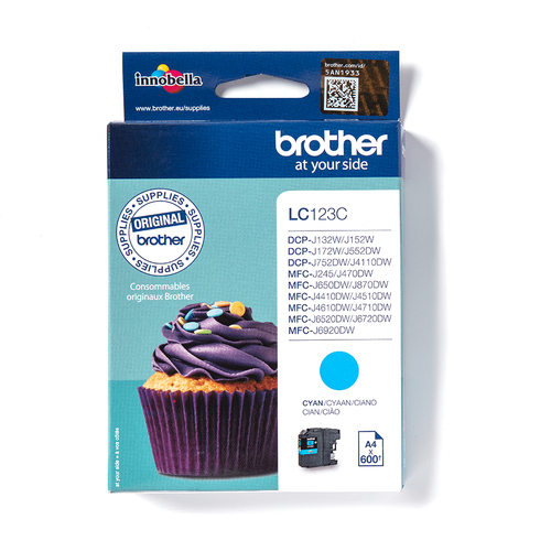 Original Brother LC123C Cyan Ink Cartridge - image 1