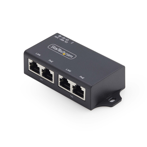 2-PORT POE+ INJECTOR, 10M/100M/1000M/1G ETHERNET, POE/POE+ (802.3AF/802.3AT), 30