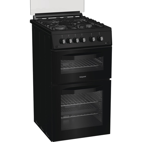 Hotpoint HDG5GCB 50 cm Gas Cooker - Black - image 3