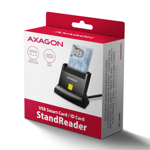 Axagon CRE-SM4NC USB-C Smart card StandReader – image 6