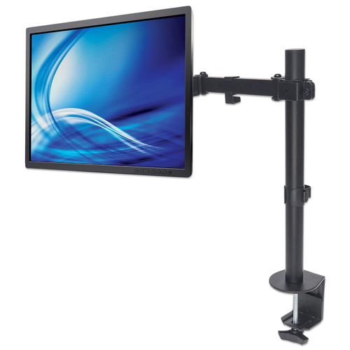 Manhattan Soporte de sobremesa para TV/monitores (Articulado), para pantallas de 13" a 27", fijación a escritorio, Compatibilidad VESA: 75×75 y 100×100 mm (verifique las dimensiones de los cuatro orificios de montaje traseros), carga máxima 8 kg imagen 4