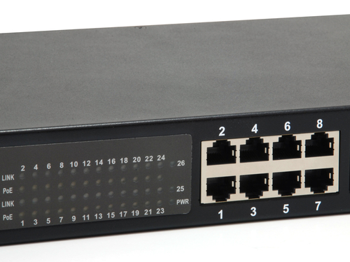 LevelOne 26-Port Gigabit PoE Switch, 2 x SFP, 24 PoE Outputs, 802.3at/af PoE – image 2
