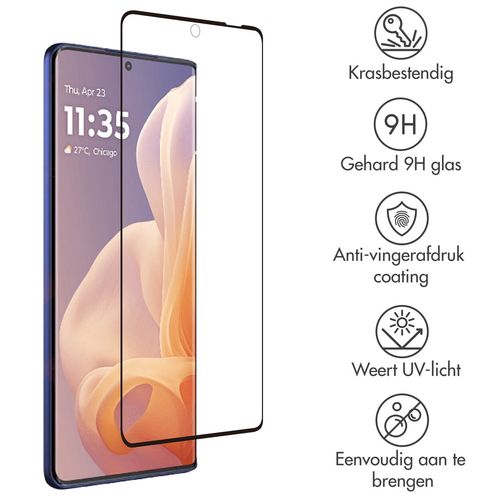 Accezz Gehard Glas Full Cover Screenprotector Motorola Moto G85, afbeelding 2