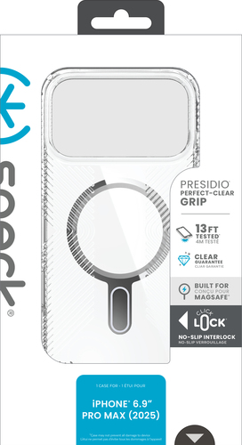 Speck Presidio Perfect Clear Grip + ClickLock Apple iPhone 17 Pro Max Clear - with Microban – image 5
