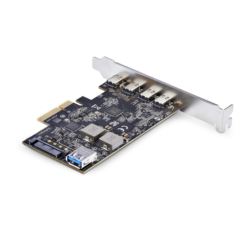 StarTech.com 5-Port USB PCIe Card, USB 3.2 10Gbps, PCI Express Card with 4x USB-C Ports, 1x USB-A Internal Port, USB PCIe Controller Card,, afbeelding 2