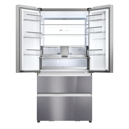 Haier Series 7 HFR79F19EFGK Fridge Freezer - Sapphire Glass, Silver/Grey - image 3