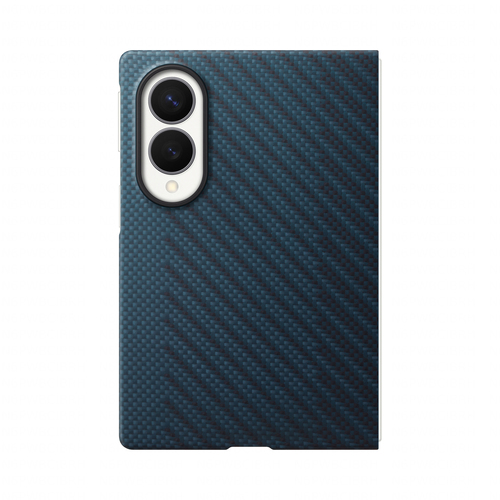 Samsung Galaxy Z Fold 8 Carbon Back Cover met Magneet Blauw, afbeelding 2