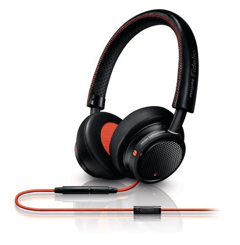 Philips Fidelio M1BO/28 headphones/headset Wired Head-band Black, Orange