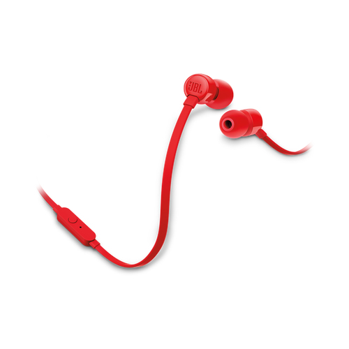 JBL T110 Гарнитура Проводная Вкладыши Calls/Music Красный