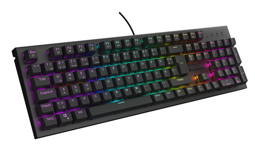 KLAWIATURA DLA GRACZY GENESIS THOR 303 DE PODSWIETLENIE RGB MECHANICZNA BROWN SWITCH CZARNA HOT SWAP