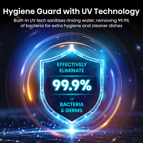 Hisense UV Clean HV693A60UVADUK Full-size Fully Integrated WiFi-enabled Dishwasher, White - image 3