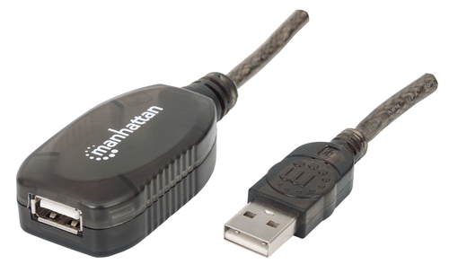 Manhattan 150958 USB кабель USB 2.0 20 m USB A 0,48 Gbit/s Черный