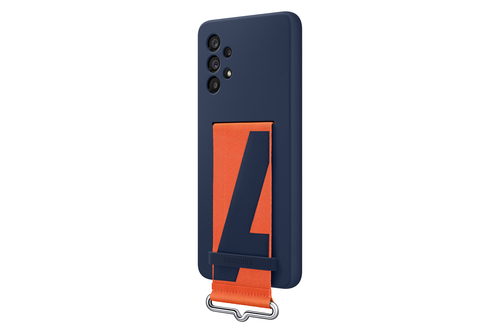 Samsung Galaxy A73 5G Silicone Cover with Strap Navy – image 3