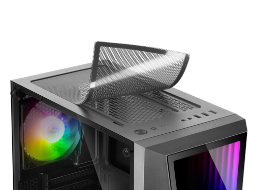 Mars Gaming MC777, ATX Computer Case, ARGB Lighting, Black – image 4