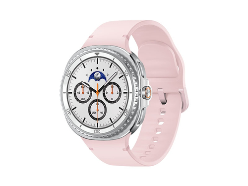 Samsung Galaxy Watch 8 Classic, Bluetooth, 46mm, Hybrid Band, White + Sport Band, Pink, S/M