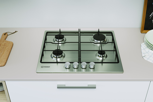 Indesit Thp 642 IX/I 1 58cm Gas Hob - Stainless Steel - image 4
