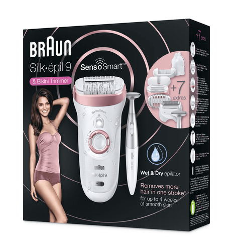 Braun Silk-épil 9 81646959 epilator 40 tweezers Rose gold, White – image 2