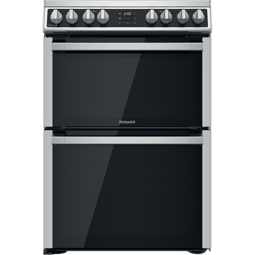 Hotpoint HDM67V8D2CX/UK Freestanding cooker Electric Ceramic hob Silver