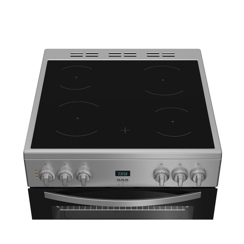 Indesit IDE6VDCS1 60 cm Electric Ceramic Cooker - Silver/Grey,Black - image 3