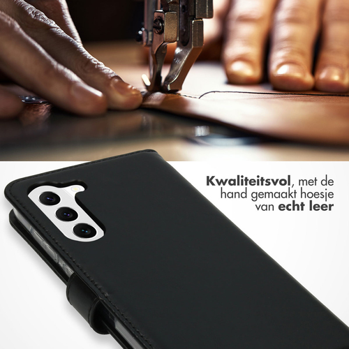 Selencia Echt Lederen Bookcase Samsung Galaxy S23 - Zwart, afbeelding 2