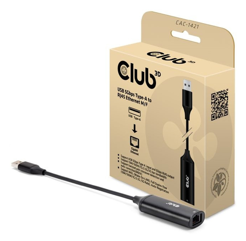 Club 3D USB-A to RJ45 Ethernet 5G MF Adapter – Foto 3 von 3