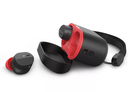 Philips TAA5508BK/00 headphones/headset True Wireless Stereo (TWS) In-ear Calls/Music Bluetooth Black, Red