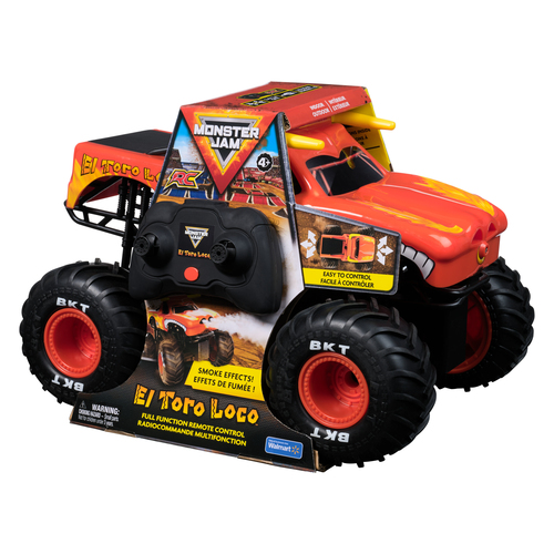 Monster Jam camión monstruo El Toro Loco RC con efectos de humo atomizador