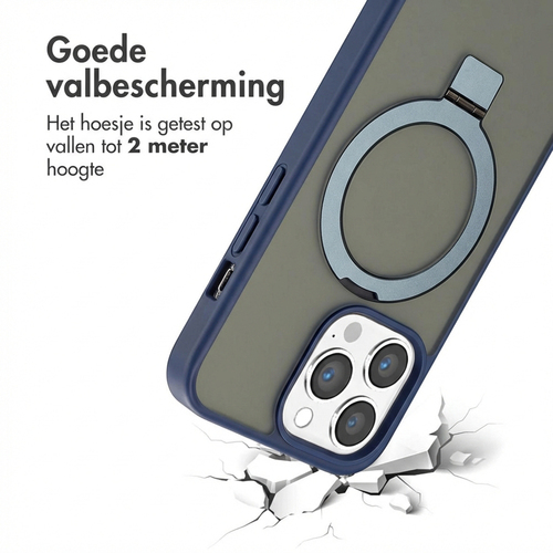 Accezz Ring Stand Backcover met MagSafe iPhone 13 Pro Max - Blue, afbeelding 4