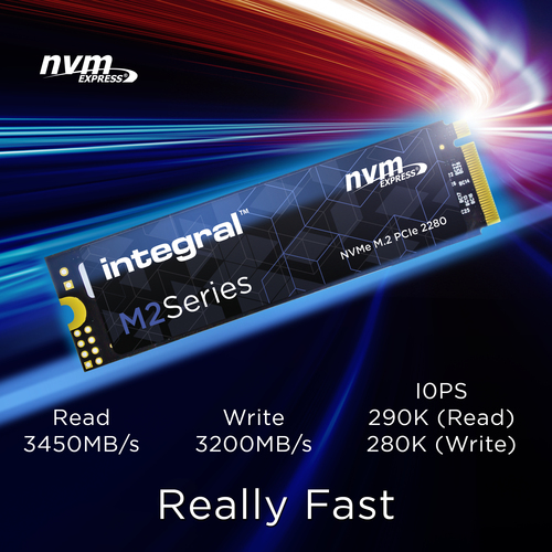 Integral 1TB - 1024GB SSD M.2 2280 NVME 1.4 PCIe Gen3 x4 R-3450MB/s W-3200MB/s TBW 360 M2 – image 2