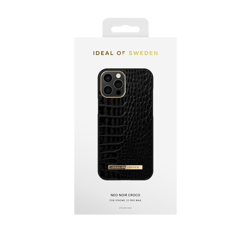iDeal of Sweden Atelier Case iPhone 12 PRO MAX Neo Noir Croco