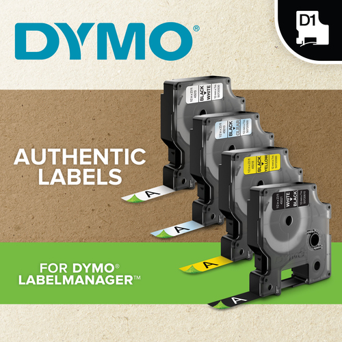 Dymo D1 Black on White 12mmx3m Labelling Tape 1978364 - image 7