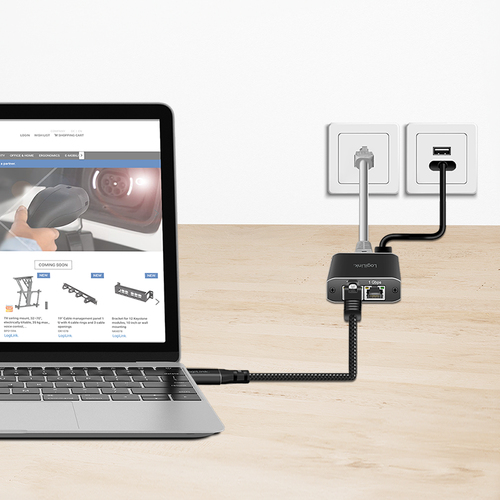 Logilink USB-C 3.2 Ethernet-Kabel C/M > RJ45/M 1 Gbit/s 2m, afbeelding 4