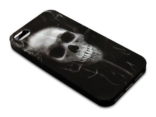 Sandberg Print Cover iPh5/5S Skull Smoke