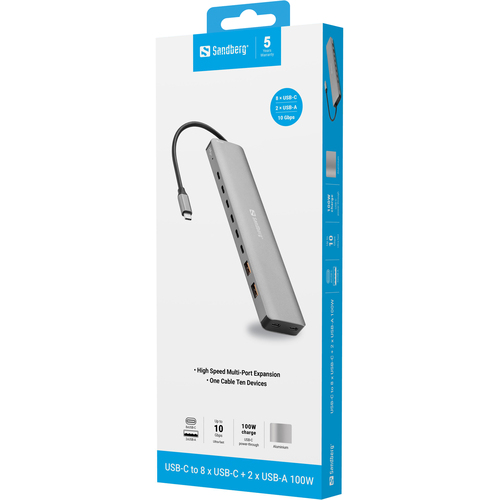 Sandberg USB-C to 8 x USB-C + 2xUSB-A – image 5