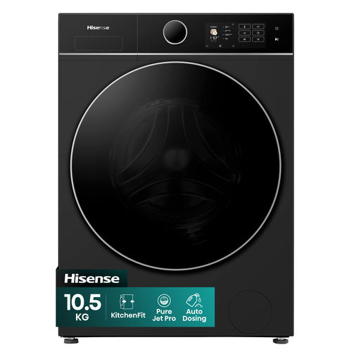 Hisense WF5I1045BBQ 10.5kg 5I KitchenFit Series AutoDose WiFi enabled Washing Machine 1400rpm - Black - image 2