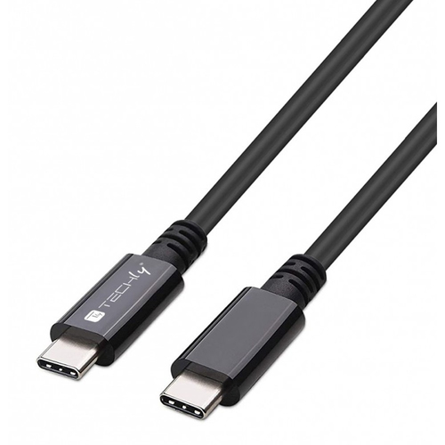 Techly ICOC MUSB40-CMCM08 USB кабель USB4 Gen 3x2 0,8 m USB C 40 Gbit/s 100 W Черный