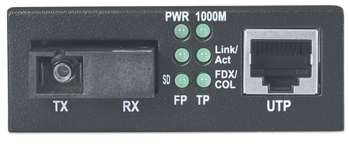 Intellinet WDM Bi-Directional Single Mode Media Converter, Base-Tx to 1000Base-Lx (SC) Single-Mode, 20km, WDM (Rx1550/Tx1310) (Euro 2-pin plug) Fibermedieomformer Ethernet Fast Ethernet Gigabit Ethernet – billede 3