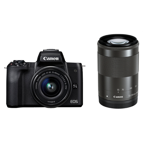 Canon Kiss M + EF-M 15-45mm + 55-200mm