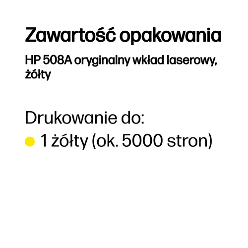 HP 508A oryginalny wkład laserowy, żółty