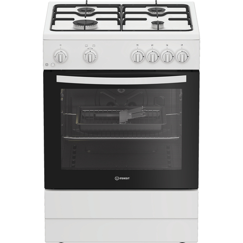 Indesit I6GGMMWUK 60cm Single Oven Gas Cooker in White 4 Gas Burners 6 - image 1