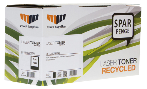 MM Black Laser Toner - HP 16A (Q7516A) - For HP LaserJet