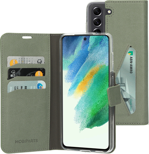 Mobiparts Classic Wallet Case Samsung Galaxy S21 FE (2022) Stone Green – image 1