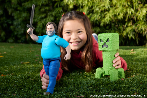 Minecraft Figura de acción a gran escala de Steve de , personaje de 30,5cm coleccionable inspirado en la película.