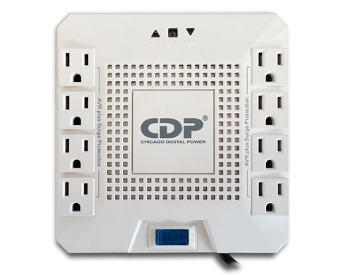 CDP R-AVR1808 1800VA/1000W AVR, 8 Salidas, 175 Julios, Proteccion RJ45, 120 Vac imagen 2