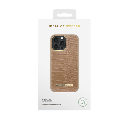 iDeal of Sweden Atelier Case iPhone 15 Pro Camel Croco – image 3
