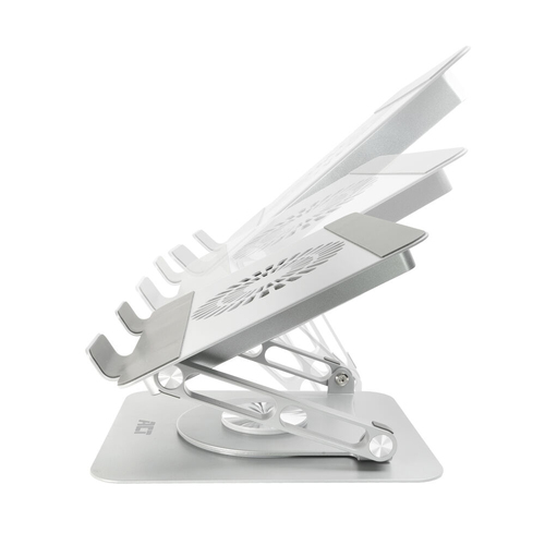 ACT Laptopstandaard 360° draaibaar. met ventilator. traploos in hoogte verstelbaar, afbeelding 3