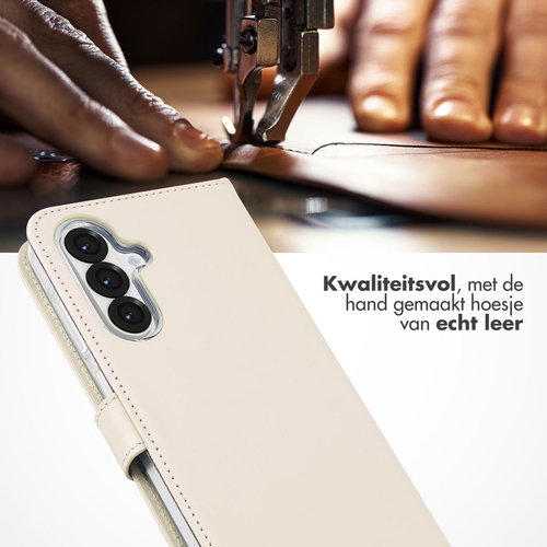 Selencia Echt Lederen Bookcase Samsung Galaxy A56 - Greige, afbeelding 2