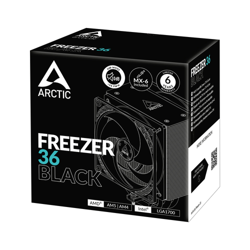 ARCTIC Freezer 36 Protsessor Õhujahuti 12 cm Must 1 tk