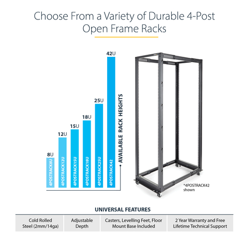 StarTech.com 42U 4-Post Server Rack – image 9