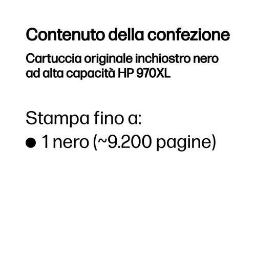 HP 970XL – Cartuccia nero originale